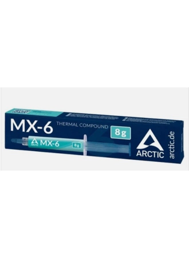 Arctic MX-6 (8 جرام) - معجون حراري لأداء مثالي لوحدة المعالجة المركزية، وحدات التحكم، بطاقات الرسوميات، أجهزة الكمبيوتر المحمولة، موصلية حرارية عالية جداً، متانة طويلة، غير موصل - Image 4